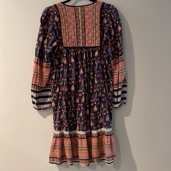 Zara TRF Collection printed boho dress with quilted detail - Picture 2 of 7